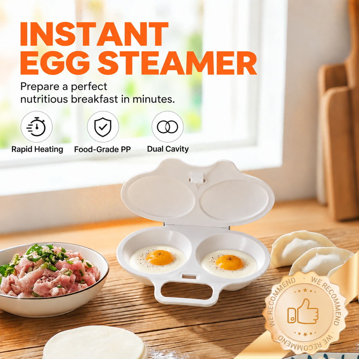 🔥Limited Time 50% OFF🔥Microwave Egg Steamer - Perfect Eggs in 2 Mins