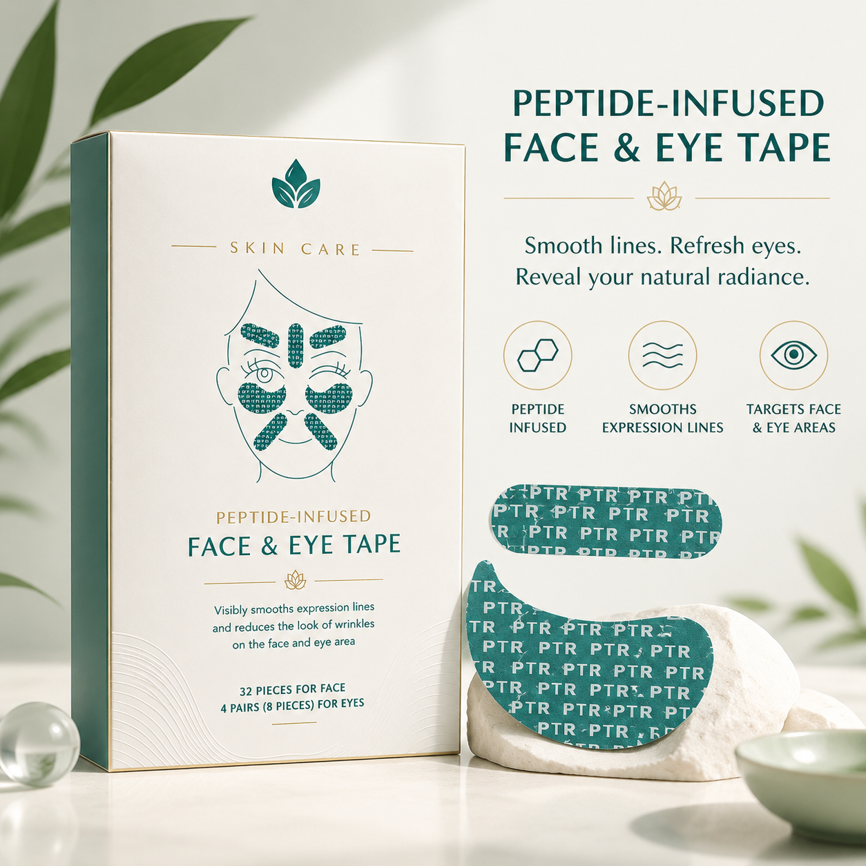 Slendrax Révéler Peptide Face & Eye Tape