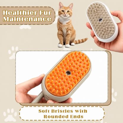 Slendrax Pro™ 3-in-1 Steam Pet Brush — Detangle, De-Shed & Massage