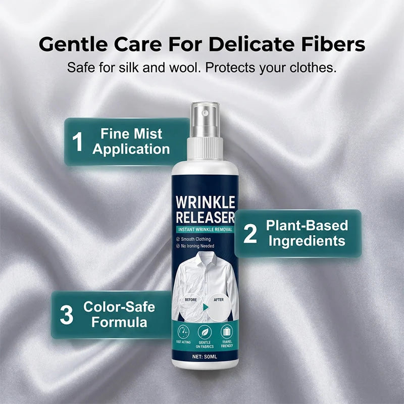 👔✨ Instant wrinkle release – no iron, travel-ready, static-free & fresh.